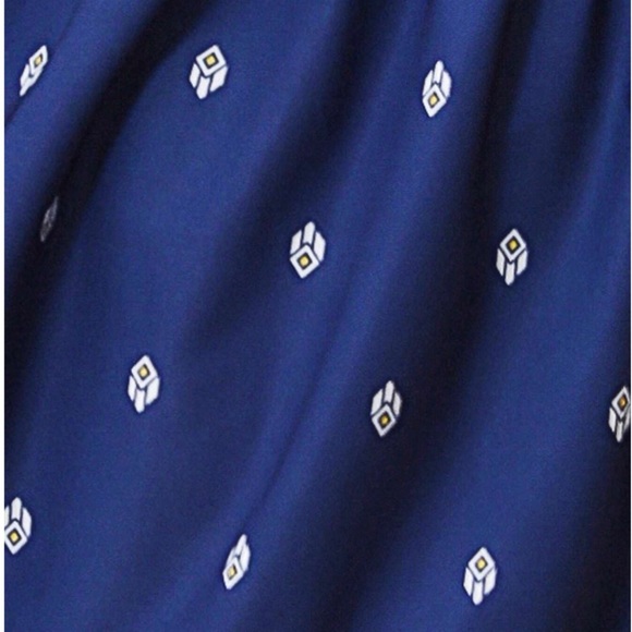 Blue Boho Geo Print Ruffle Hem Cami Dress - Picture 4 of 6